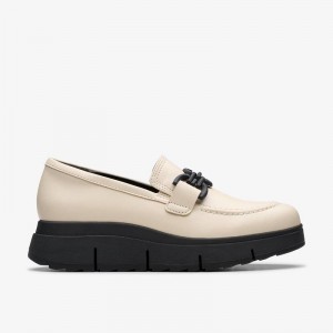 Clarks Loriini Izzy Cream Leather | CLKS-85407