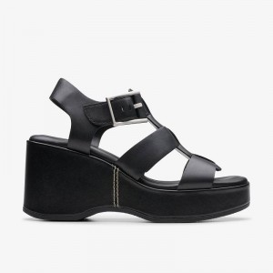 Clarks Manon Cove Black Leather | CLKS-84976