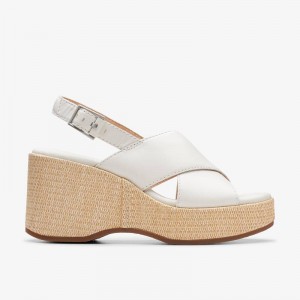 Clarks Manon Wish Off White Leather | CLKS-84974