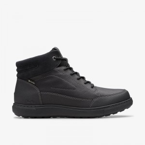 Clarks Mapstone Hi Gore-Tex Black Warmlined Leather | CLKS-84250