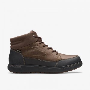 Clarks Mapstone Hi Gore-Tex Dark Brown Warmlined | CLKS-84249