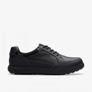 Clarks Mapstone Lo Gore-Tex Black Leather | CLKS-84354
