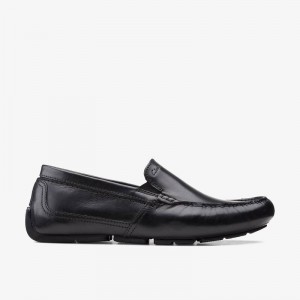 Clarks Markman Plain Black Leather | CLKS-84278