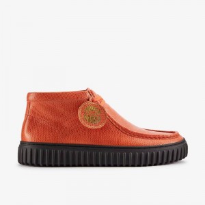 Clarks Martine Rose Torhill Hi Orange Interest Leather | CLKS-84618