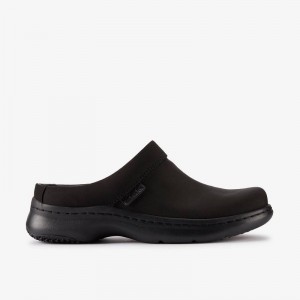 Clarks Martine Rose Womens Clog 2 Black Textile | CLKS-84757