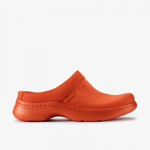 Clarks Martine Rose Womens Clog 2 Orange Textile | CLKS-84756