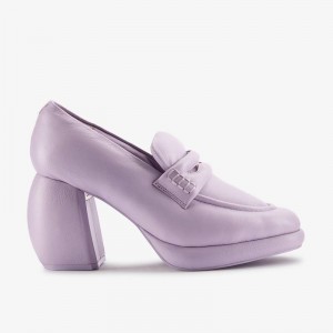 Clarks Martine Rose Womens Loafer 1 Lilac Leather | CLKS-85273