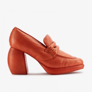 Clarks Martine Rose Womens Loafer 1 Orange Interest Leather | CLKS-85417