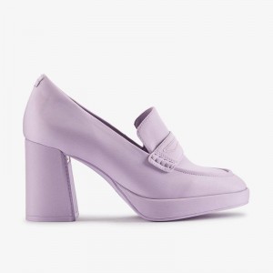 Clarks Martine Rose Womens Loafer 2 Lilac Textile | CLKS-85270