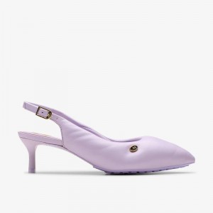 Clarks Martine Rose Womens Sling 1 Lilac Leather | CLKS-85268