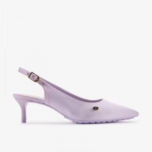 Clarks Martine Rose Womens Sling 2 Lilac Textile | CLKS-85266