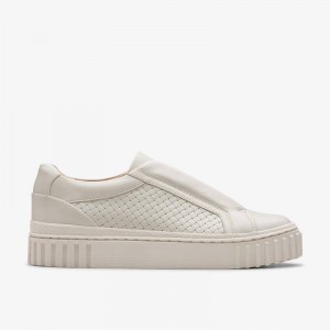 Clarks Mayhill Bay Off White Leather | CLKS-85178