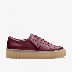 Clarks Mayhill Walk Burgundy Leather | CLKS-85147