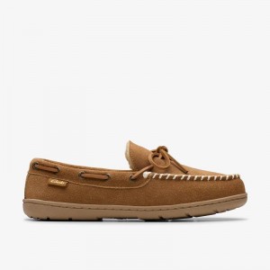 Clarks Michel Rise Slippers Cognac | CLKS-84208