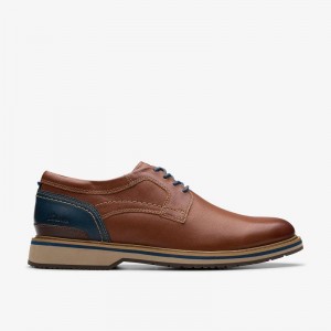 Clarks Monahan Plain Tan Leather | CLKS-84320