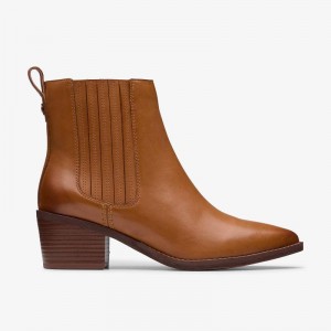 Clarks Morzine Top Tan Leather | CLKS-85518