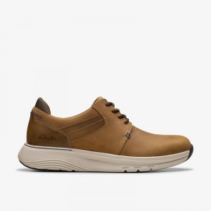 Clarks Motion Trek PT Dark Tan Leather | CLKS-84230