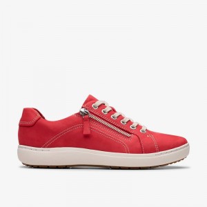 Clarks Nalle Lace Red Nubuck | CLKS-85142