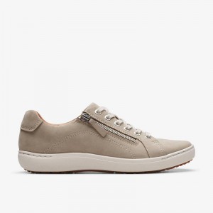 Clarks Nalle Lace Stone Nubuck | CLKS-85152