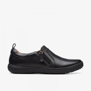 Clarks Nalle Lilac Black Leather | CLKS-85173