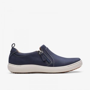 Clarks Nalle Lilac Navy Nubuck | CLKS-85172