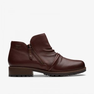 Clarks Nissini Top Waterproof British Tan Leather | CLKS-85453
