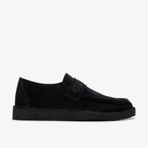 Clarks Nomad Loafer Black Suede | CLKS-84268