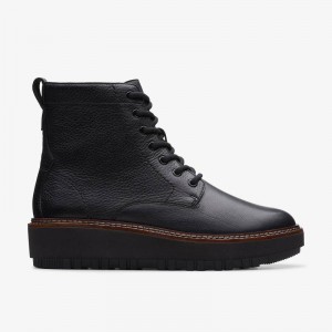 Clarks Orianna Lace Black Leather | CLKS-85569