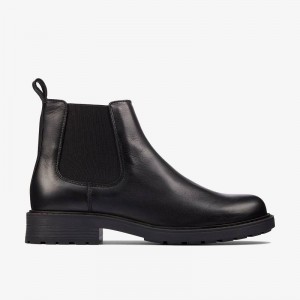 Clarks Orinoco 2 Lane Black Leather | CLKS-85573