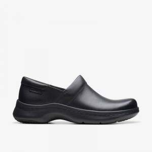 Clarks Pro Gem Black Leather | CLKS-84761