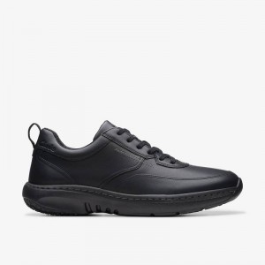 Clarks Pro Lace Black Leather | CLKS-84239