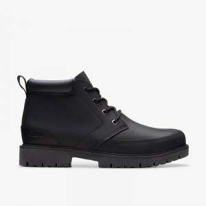 Clarks Rossdale Mid Black Leather | CLKS-84552