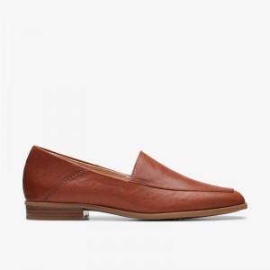 Clarks Sarafyna Freva Dark Tan Leather | CLKS-85380