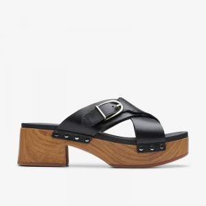 Clarks Sivanne Walk Black Leather | CLKS-85234