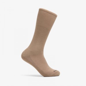 Clarks Solid Crew Sock Taupe | CLKS-84177