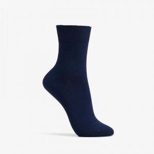 Clarks Solid Dress Crew Sock Navy | CLKS-84655