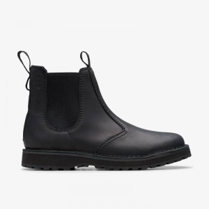 Clarks Solsbury Easy Black Leather | CLKS-84533