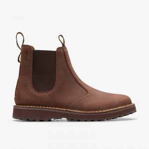 Clarks Solsbury Easy Dark Brown Leather | CLKS-84532