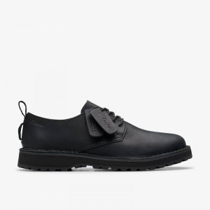 Clarks Solsbury Lace Black Leather | CLKS-84324