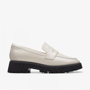 Clarks Stayso Edge Ivory Leather | CLKS-85384