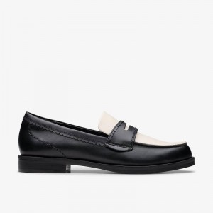 Clarks Straven Edge Black Combination Leather | CLKS-85377