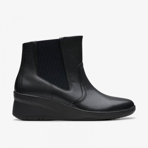 Clarks Suttyn Rae Black Leather | CLKS-85503