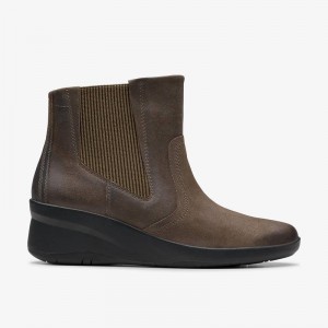 Clarks Suttyn Rae Slate Leather | CLKS-85504