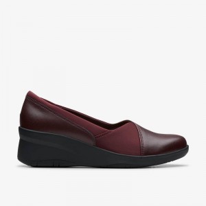 Clarks Suttyn Walk Wine Leather | CLKS-84724