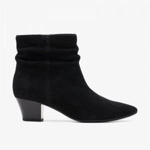Clarks Teresa Skip Black Suede | CLKS-85598