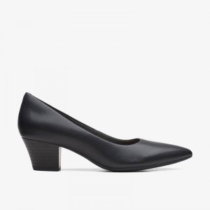 Clarks Teresa Step Black Leather | CLKS-85085