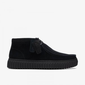 Clarks Torhill Hi Black Suede | CLKS-84576