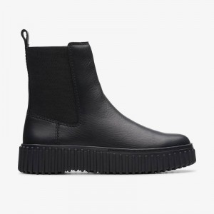 Clarks Torhill Maple Black Leather | CLKS-85462