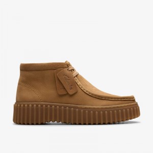 Clarks Torhill Moss Light Tan Nubuck | CLKS-85485