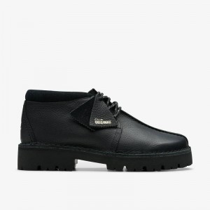 Clarks Trek Hike Black Leather | CLKS-84592